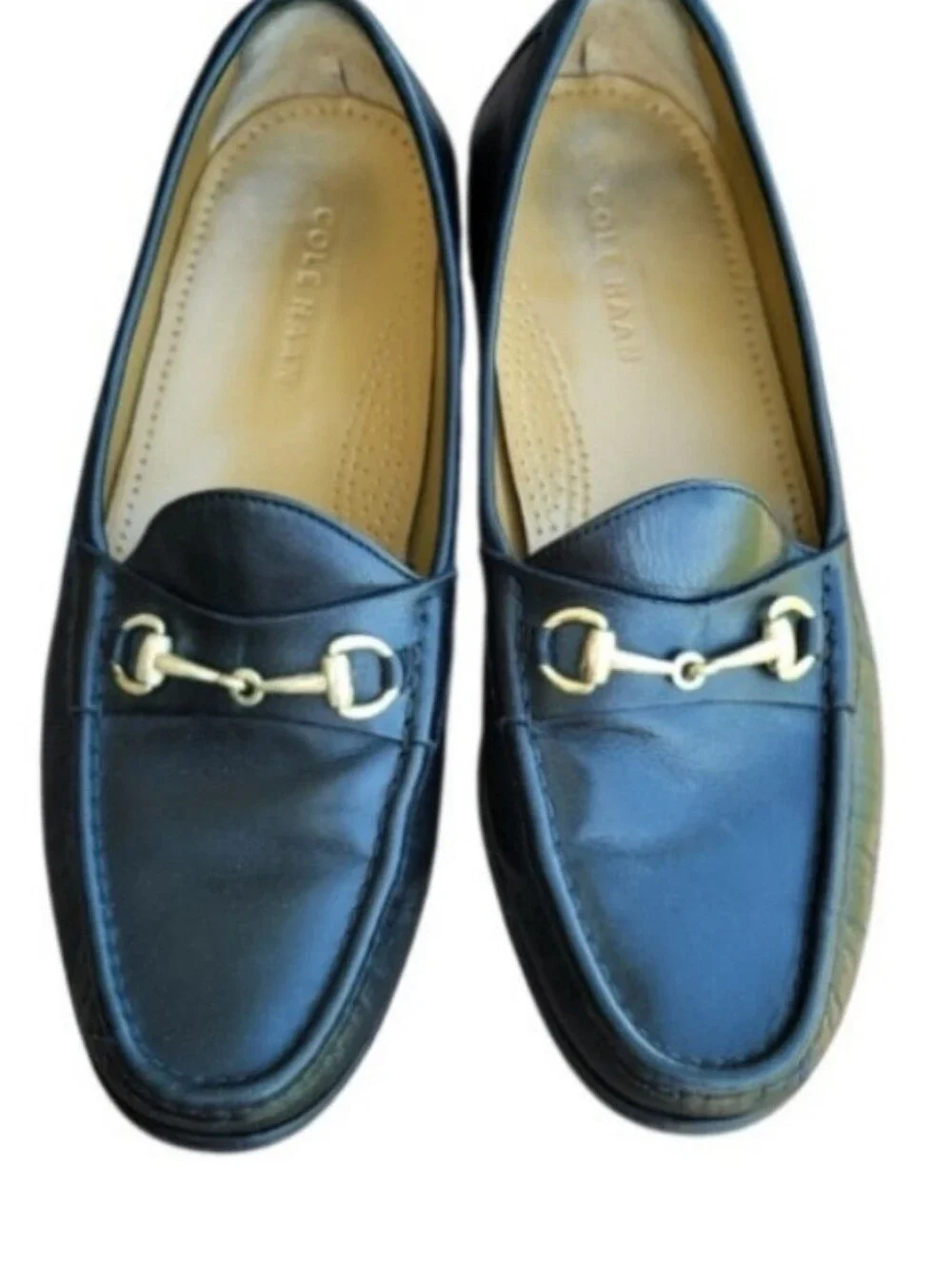 Cole Haan Horsebit Black Leather Slip On Loafer Dress Shoe Horse Bit Men 9.5